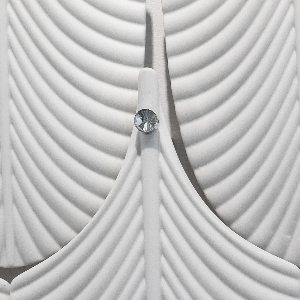 Gold luxury modern white porcelain leaf shape hanging ceramic wall art decor medallion other home decor accessories