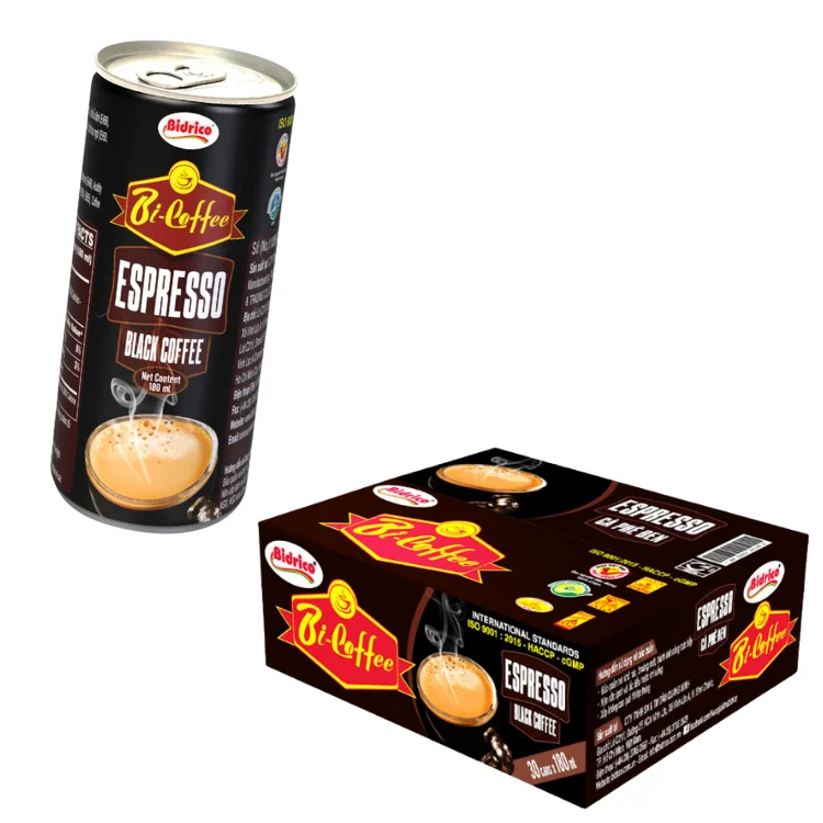 ISO Halal HACCP Certified Espresso Black Bi-Coffee Low Price Packaged Neutrally Can Directly Wholesaled Vietnam Manufacturer
