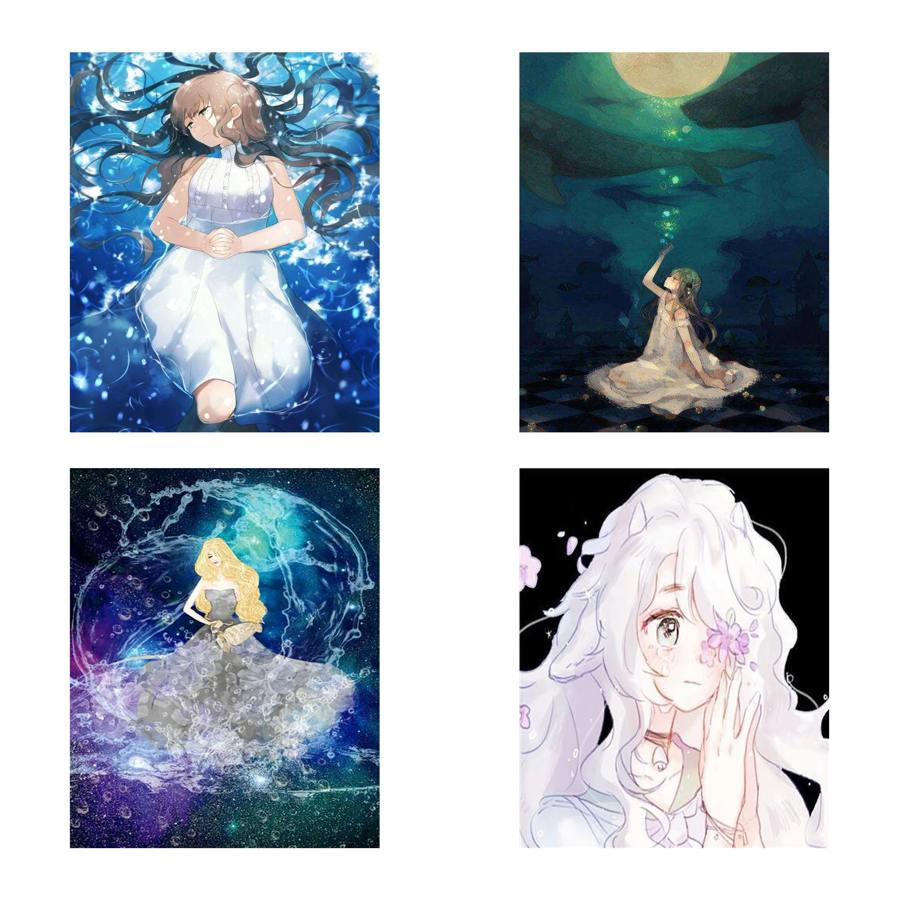 Алмазная 5D живопись «Аниме красавицы», набор для алмазной вышивки «сделай сам», с квадратными/круглыми стразами, с портретом, домашний декор, ручная работа