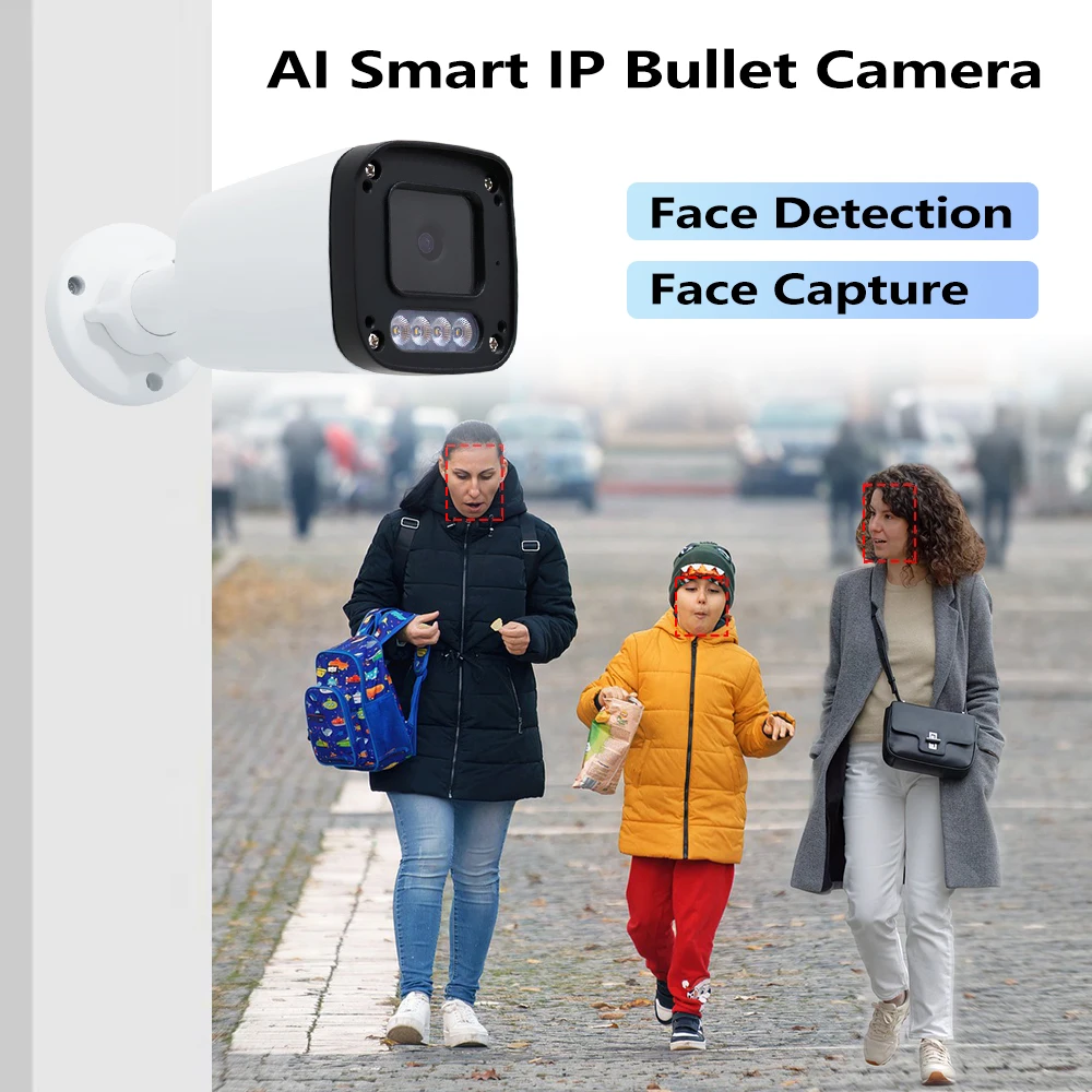 2.8mm 3.6mm 6mm Face Capture Two-way Audio 5MP IP Bullet Surveillance IP Cameras Outdoor Camera