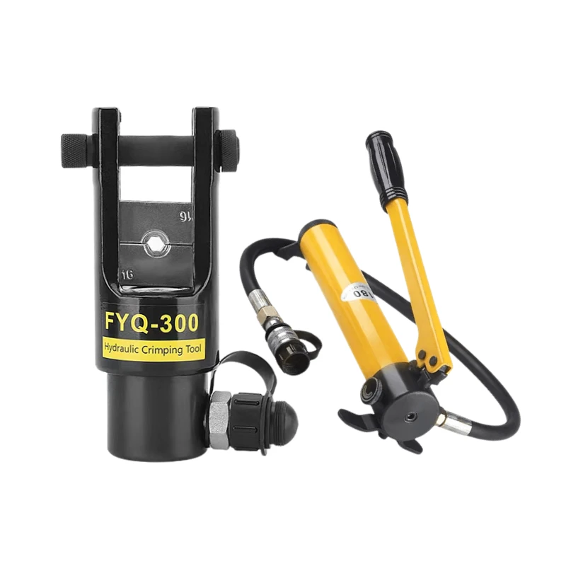 16-300 Manual Hexagon Crimper Pliers Steel Hydraulic Press Tool for Cable Lug Termination for DIY Grading