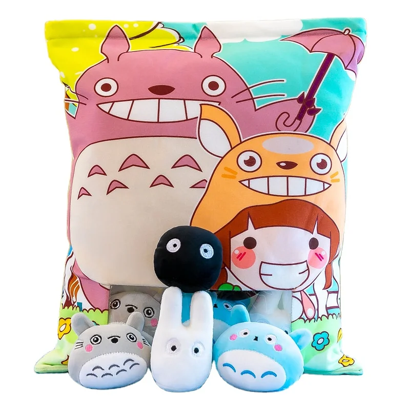 Cute Animals Pudding Plush Toys Mini Round Balls Chick Bear Penguin Bunny A Bag of Plushie Food Snack Toys Plush Pillow