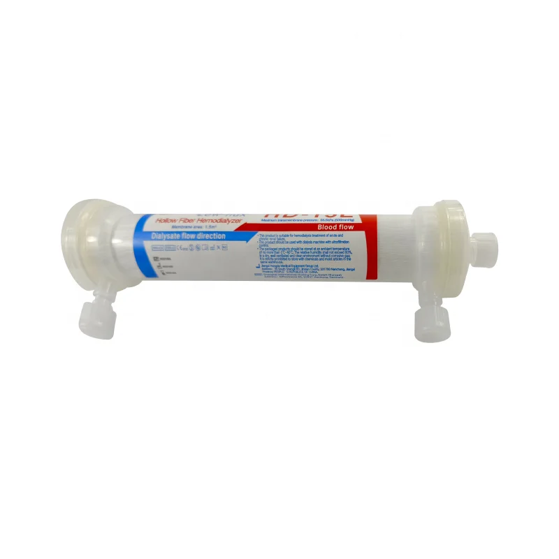 Hongda Low-flux Blood Dialyzer Hollow Fiber Hemodialyzer for Single Use Hemodialysis Products