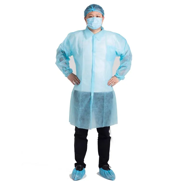 Waterproof Dustproof Lab Coat Disposable Protective SMS Lab Coat Work Wear (1600430316493)