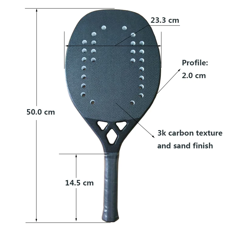 
High quality carbon fiber Beach tennis rackets WTB03 
