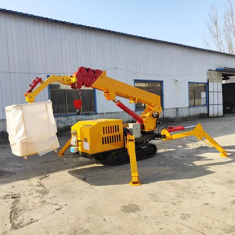 The crawler spider crane that can lift 10 tons is suitable for indoor and outdoor operations at heights