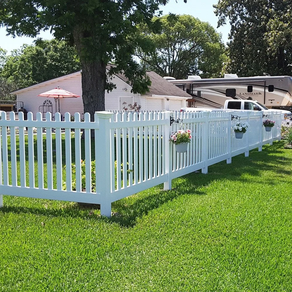 Longjie Pvc Fence High Quality High Temperature Resistant 4X6 Morden Pvc Picket Fence