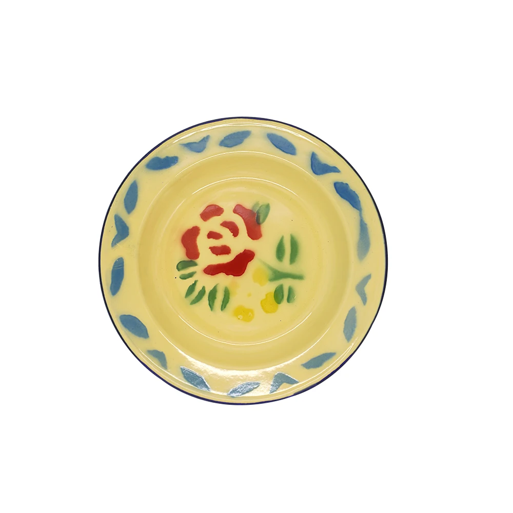 Manufacturers direct wholesale customized dinner round enamel steel soup plate