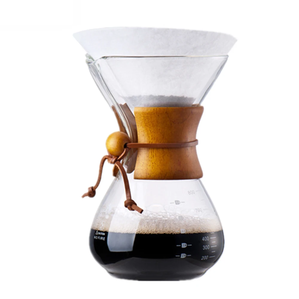 Diguo 800ml Litre V60 Jebena Ethiopian Drip Coffee Pot Kettle Heat Resistance Glass Coffee Pot