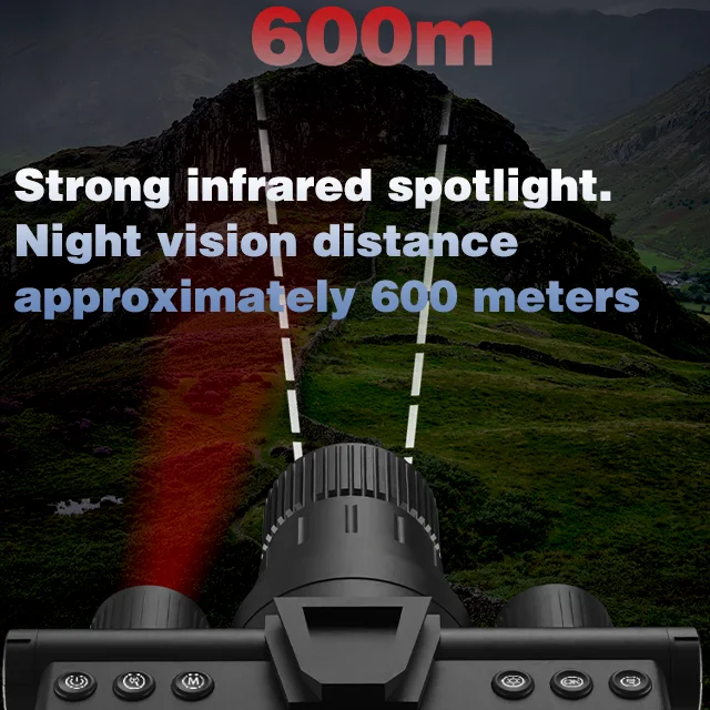 Night Vision Hunting Binoculars Head Mounted Helmet Night Vision Goggles with Tactical Flashlight with CE FCC ROHS