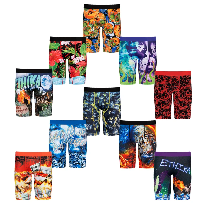 2022 ET Factory  HIKA Custom New Shorts Printed Underwear Casual Underwear For Men 3xl Plus Size Boxers Briefs Boxer
