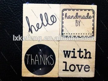 New Arts Decorate christmas  Woody  Rubber Stamp Wooden Stamp Toy Custom Logo  branding Stamp