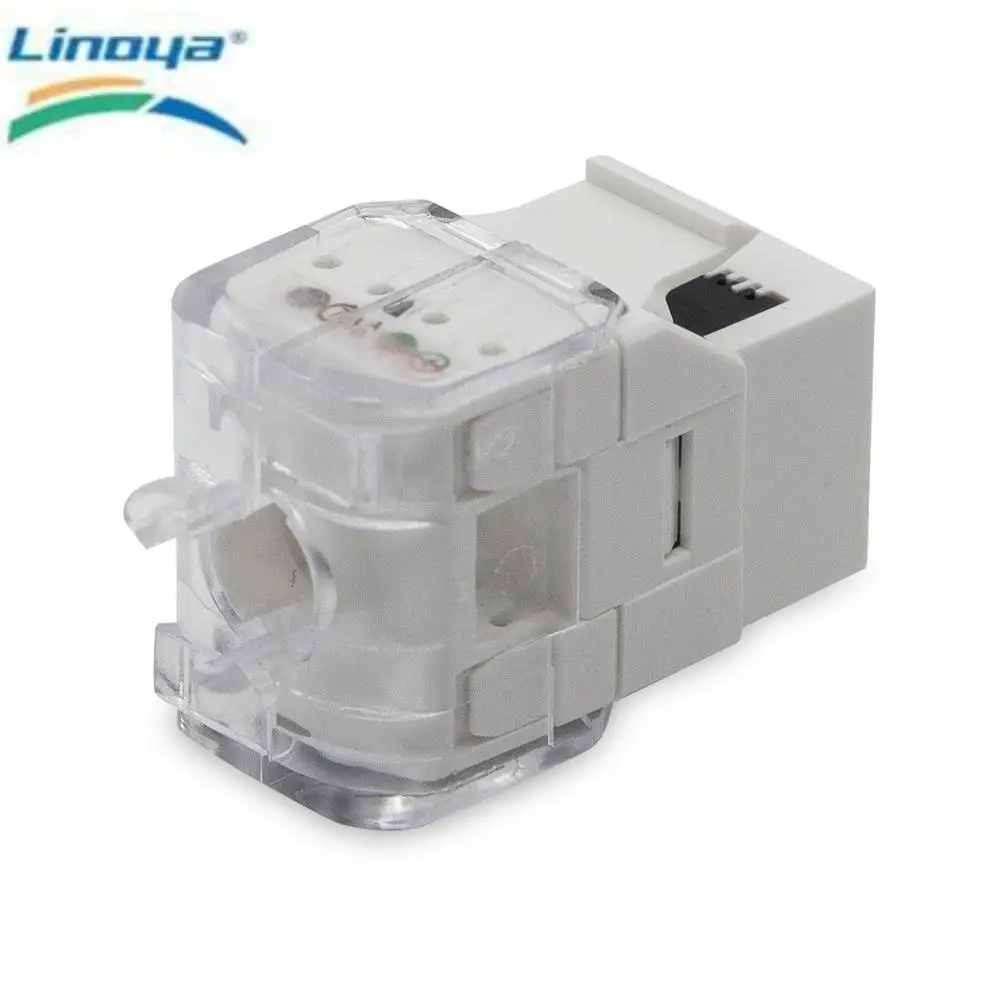 Linoya UFTP Cat6a keystone jack RJ45 keystone jack RJ45 jack RJ45 coupler 8P8C shielded Network Ethernet RJ45 module connector