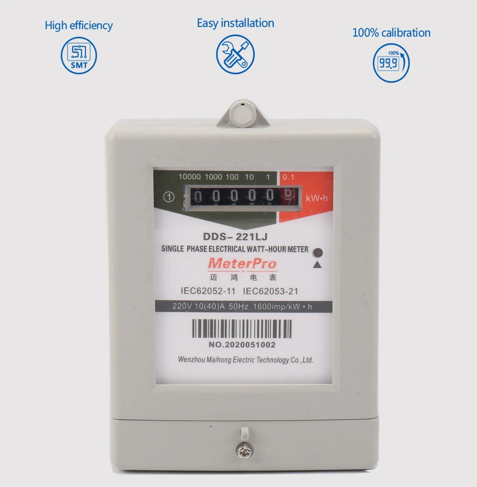 DDS-121 electric electronic kilo watthour energy meter 110/220v