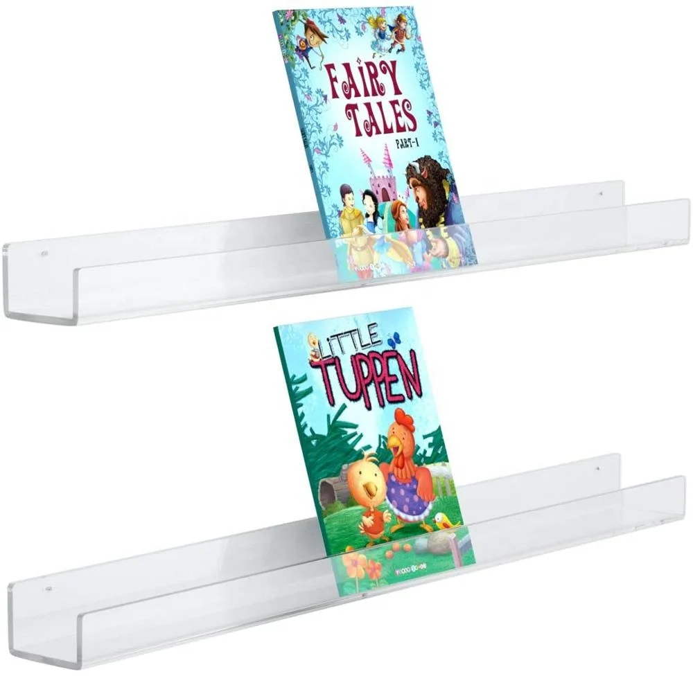 Акриловая невидимая плавающая книжная полка 16 5 дюйма Детские прозрачные настенные книжные полки дисплей для дома офиса декор книжного магазина