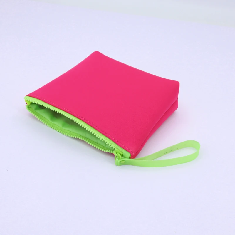 BSCI Neoprene Waterproof Portable Reusable Toiletry Bag Neoprene Pouch Bag Neoprene Makeup Bag