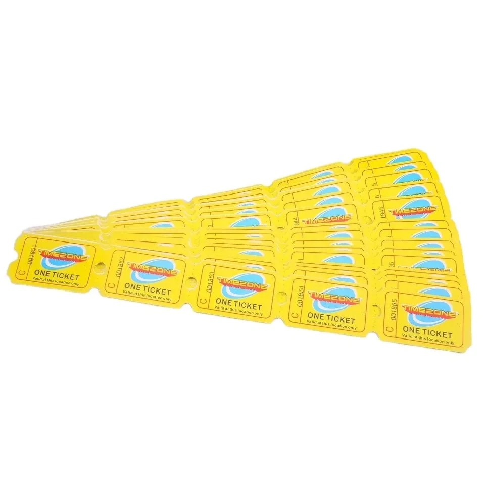 High Quality Custom Design Logo Print Redemption Lottery Ticket For Arcade Game Machine