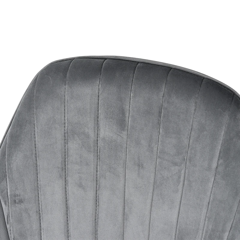 Corduroy Dining Chair with Metal Base