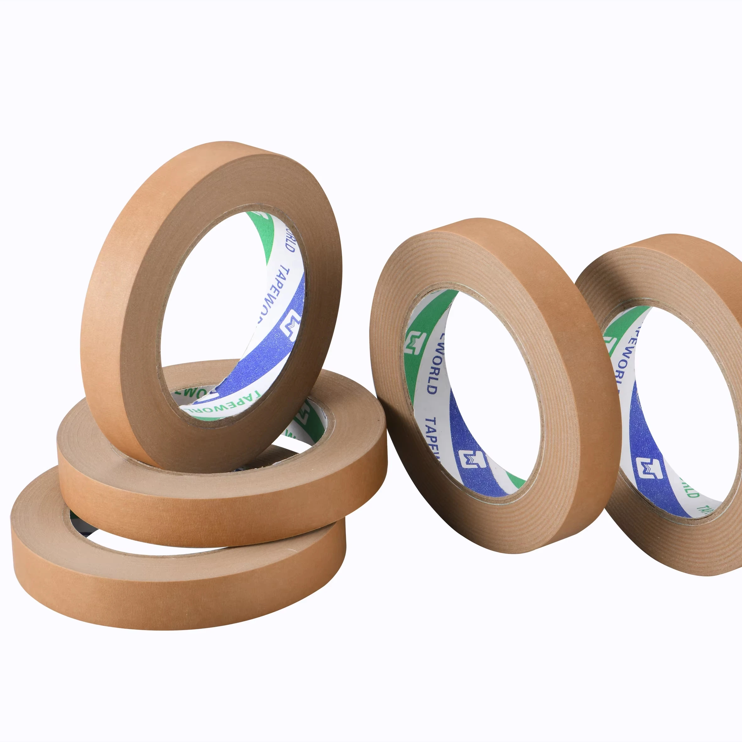 High Temperature Resistance Crepe Paper Rubber Adhesive Colorful Masking Tape For Automotive Spray Painting