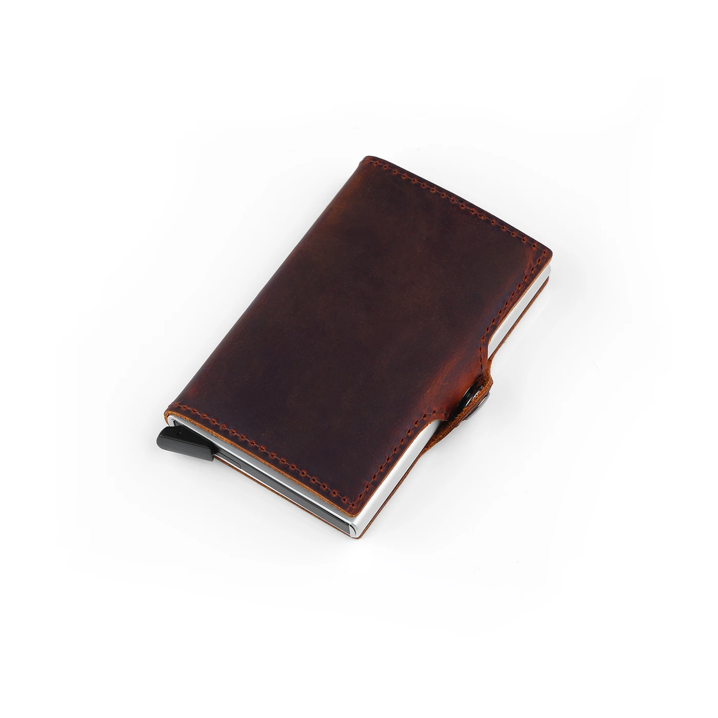 Новинка 2021, кошелек из натуральной кожи с защитой от кражи для мужчин и женщин, зажим для денег, держатель для кредитных карт, чехол для банковских карт, кошелек с логотипом на заказ