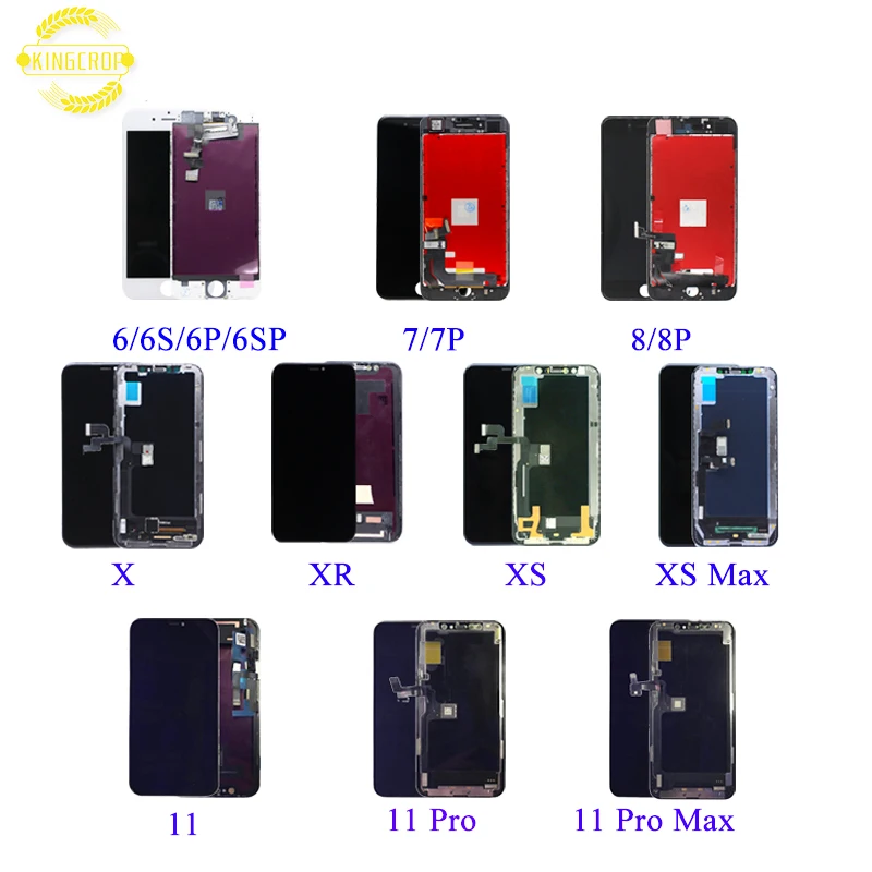 ЖК-дисплей для мобильного телефона iPhone 6 7 8 X XS XR MAX, ЖК-дисплей для iPhone 6G 6P 6S 7P 8P X XS 11 pro, сенсорный экран с цифровым преобразователем в сборе