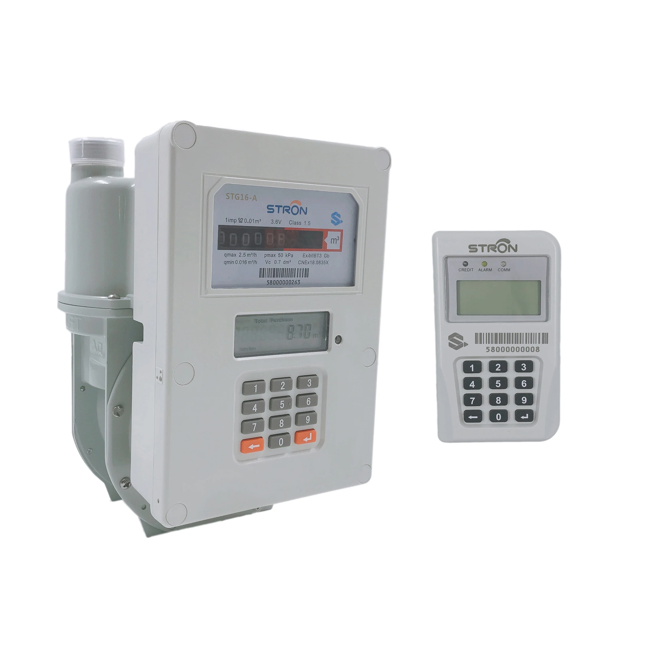  STS Standard Split Keypad Magnetic Field Protection Prepaid Gas Meter with LORA-RF Module and AMI