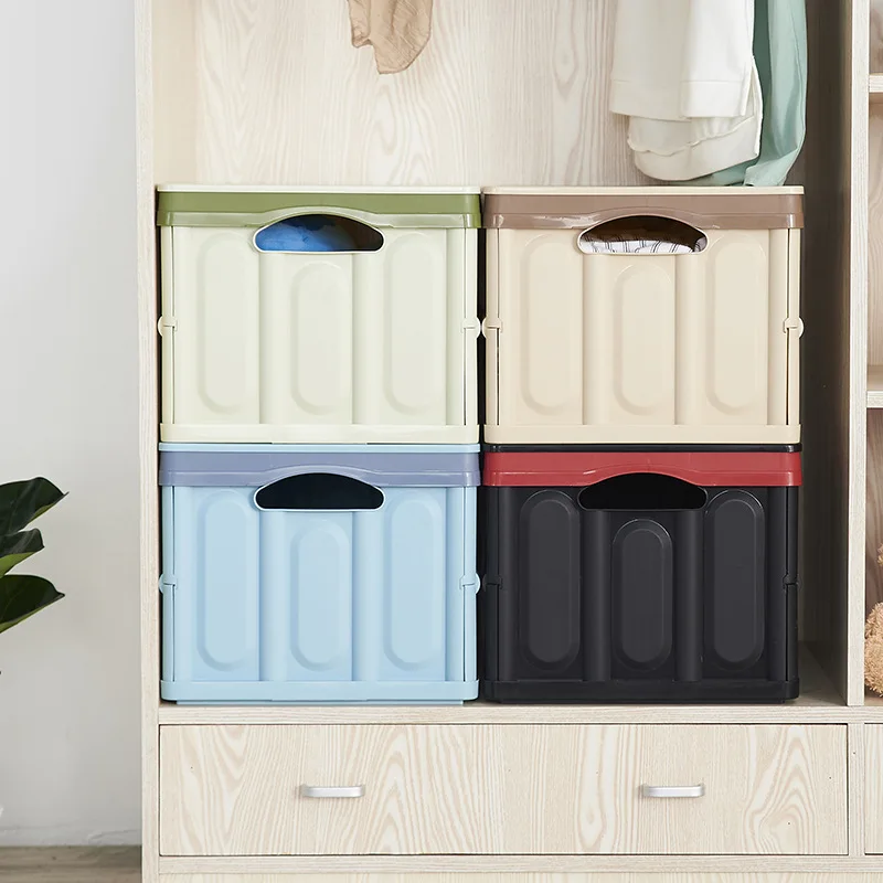 Folding Storage Boxes Camping Outdoor Wooden Cover Collapsible Car Clothes Foldable Plastic Other Organizer Bins & Storage Boxes