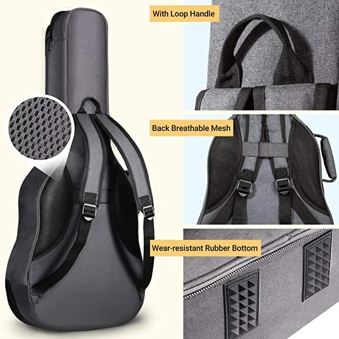 Advocator OEM ODM guitar gig bag padded acoustic guitar bag guitar bag