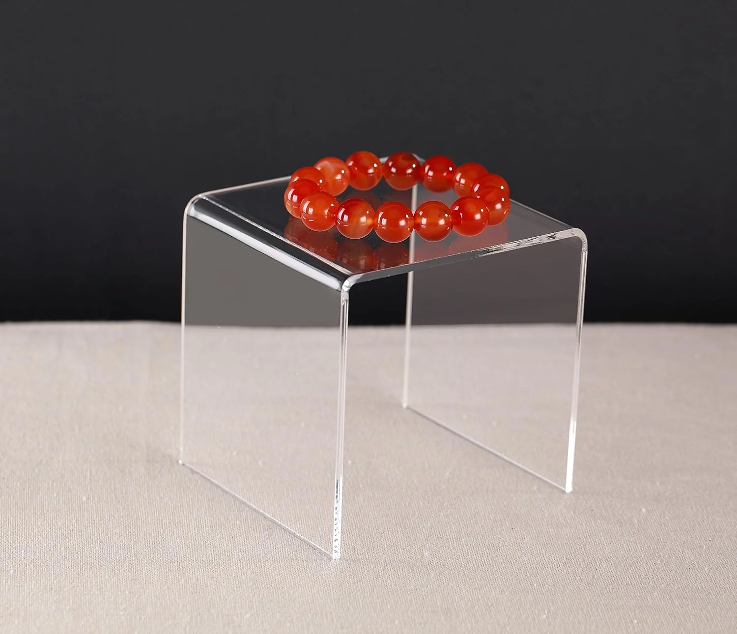 Custom Clear Acrylic Riser Display Stands Rectangular Acrylic Display Risers for Pop Figures Collection