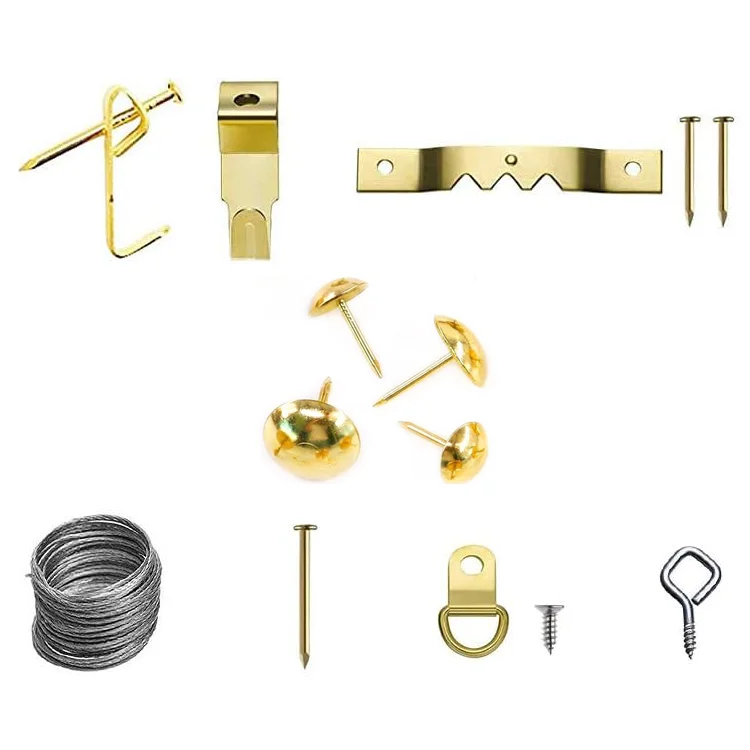 Factory Price 100PC Picture Hanging Kit, Picture Frame Hanger Tool, 220 Pieces Heavy Duty Photo Hanger Accessories