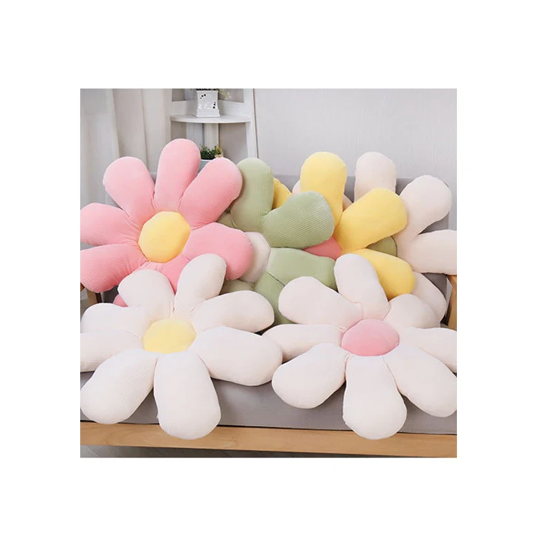 Buti Lovely Daisy Flower Throw Pillows Decorative Plush Stuffed  Floor Seating Cushion Pillow