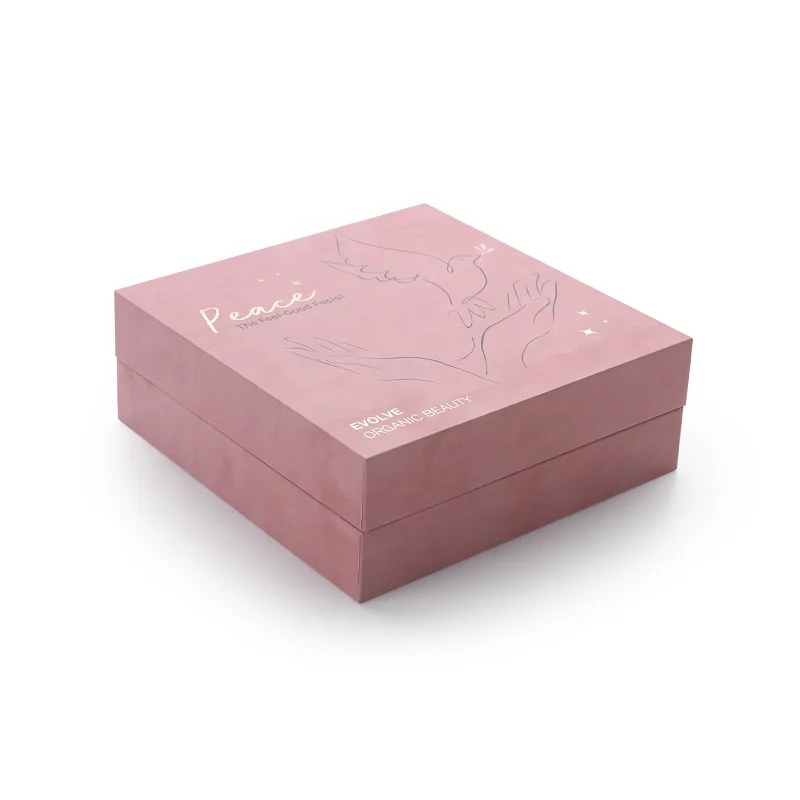 Essential Oil Roller And Box Cosmetics Lid Bottom Pink Cosmetic Packaging Set Present Boxes For Skincare Cute Christmas