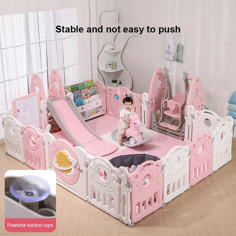 Cute Pink Fence Combination For Babies And Children Baby Activity Fence Toddlers Playpen Play Fence Baby