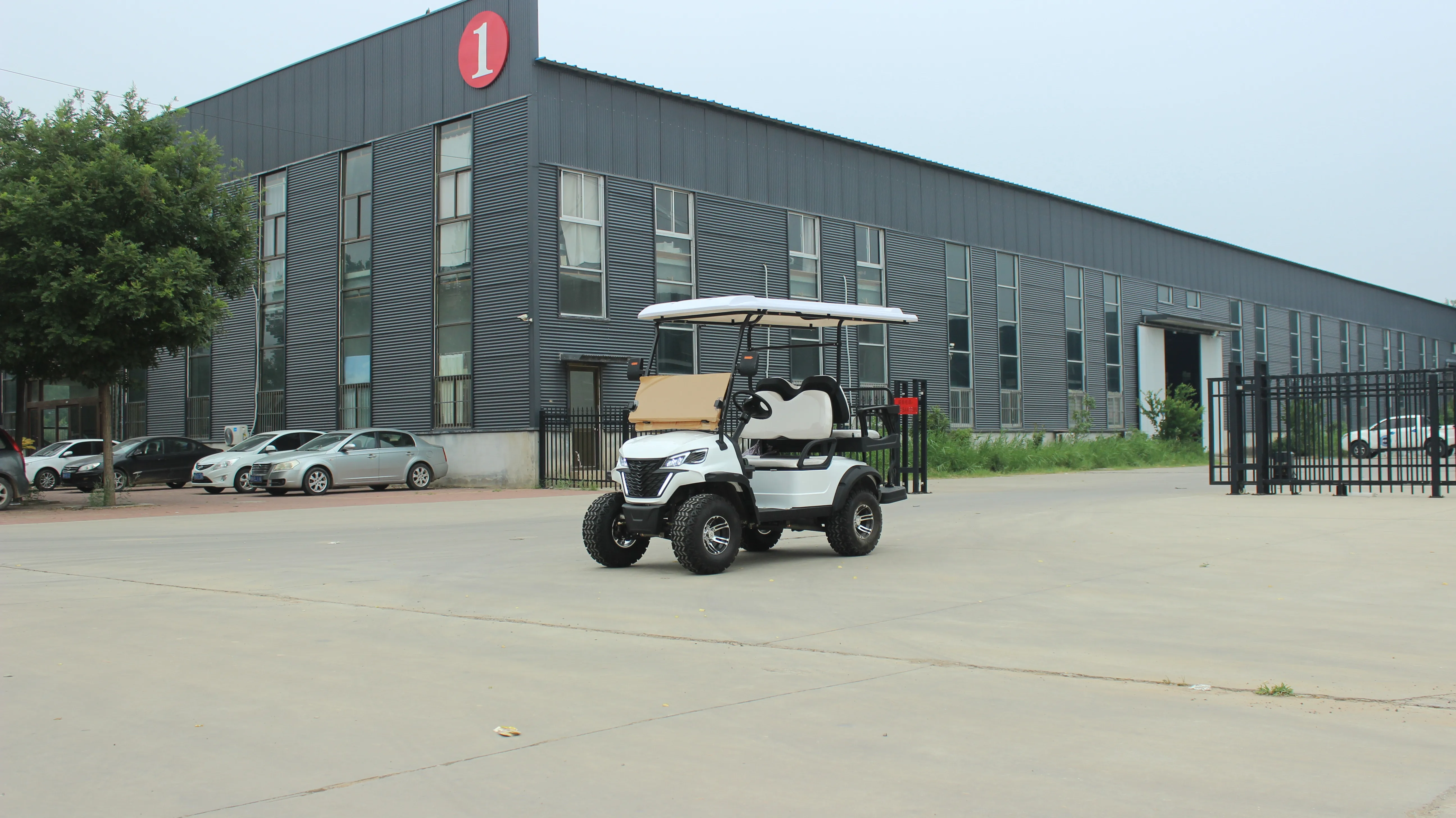 4 Passengers Sharefer 2front+2rear Seats off Road Golf Cart Full Electric Customized Color Popular Style