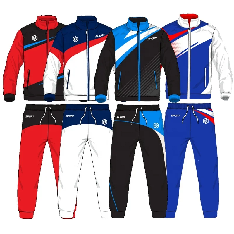 Custom Men Football Training Suit Sports Jogging Tracksuit Soccer Jacket Training Tracksuit