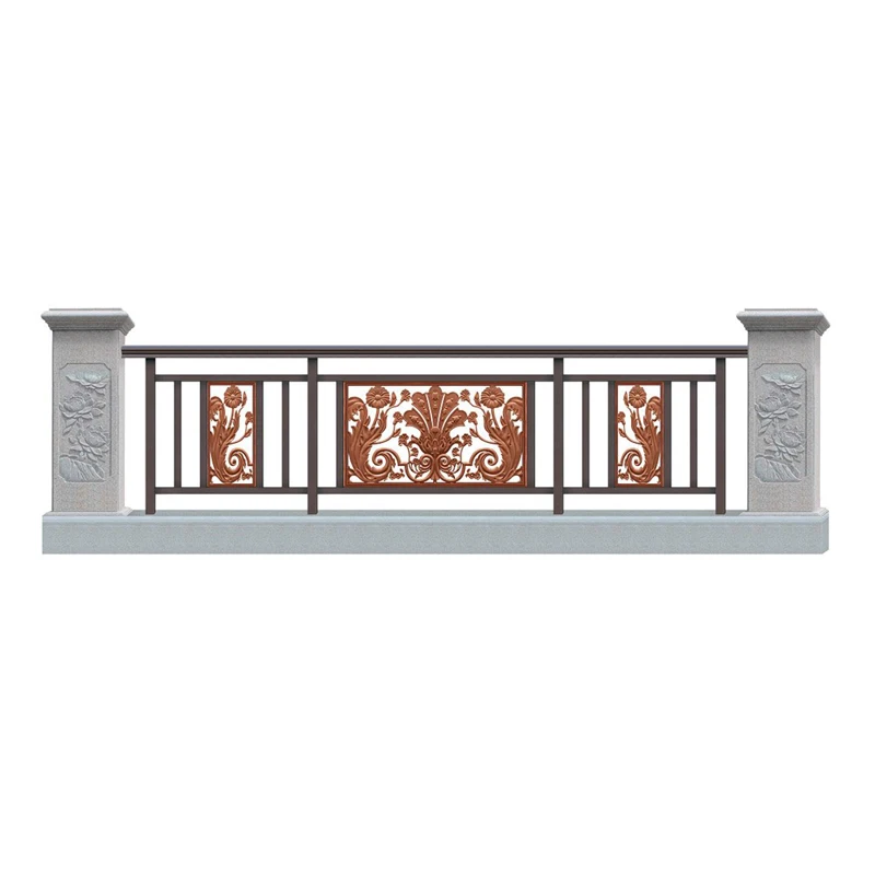 Wholesale Chinese Style Villa Veranda Balcony Horizontal Railing Grill Designs