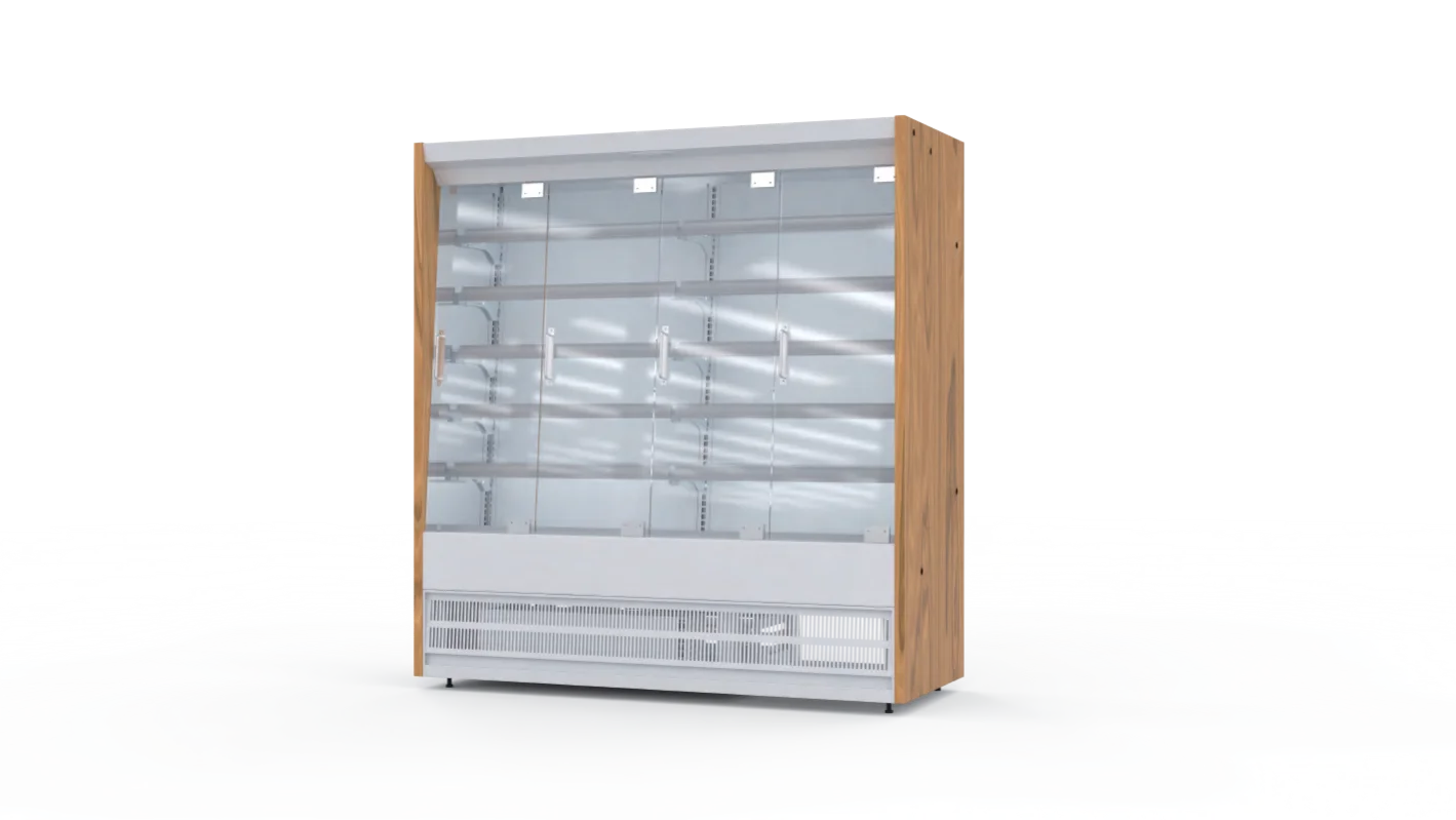 Fruit Vegetable Front Open Display Showcase Beverage Cooler Multideck Chiller Commercial Refrigerator