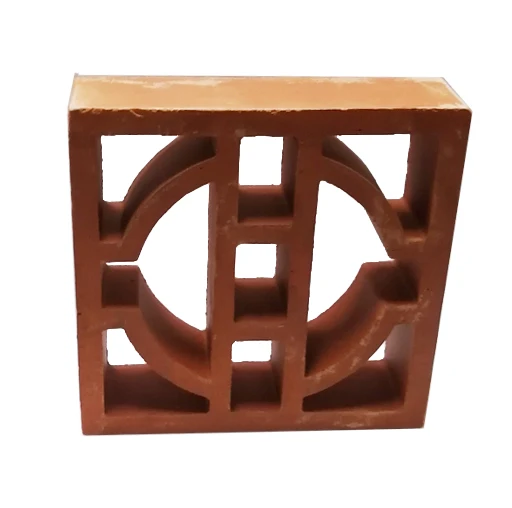 Полый садовый блок терракотовый