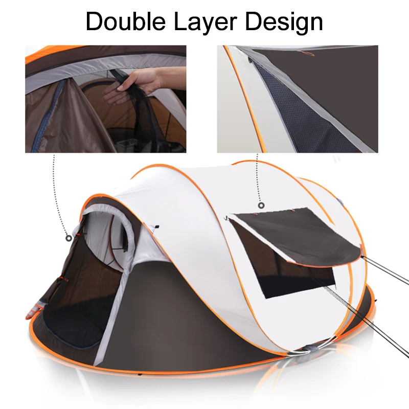 Acome Glamping Camping Tent 4 Person Suppliers Portable Foldable Automatic Pop Up Outdoor Automatic Tent  Waterproof Tent