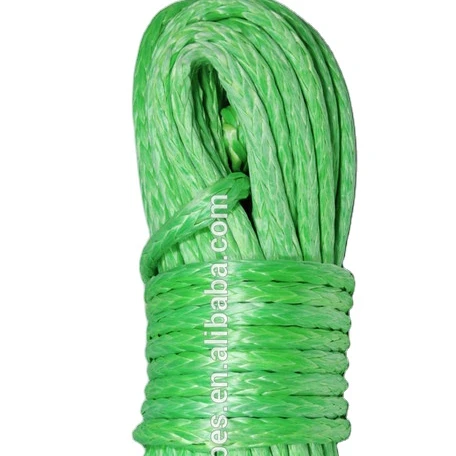 hyropes 10,000LBs Synthetic Winch Line Cable Rope with Black Proteting Sleeve for ATV UTV (Green)