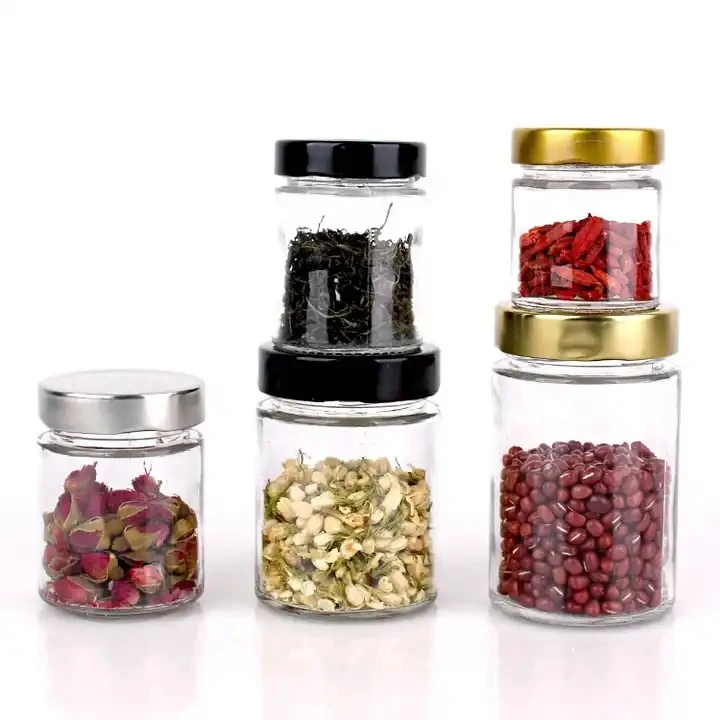 Food Storage Jar 120ml 165ml 220ml 335ml 400ml 580ml Empty Round Glass Jam Jar With Lid