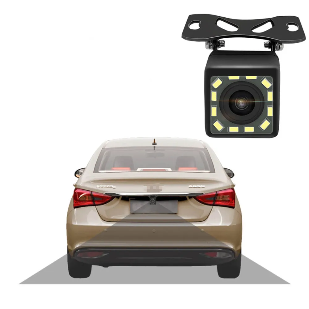 Car Rear View Camera 4/8/12LED Night Vision Reversing Auto Parking Monitor CCD Waterproof HD Video Backup Cam