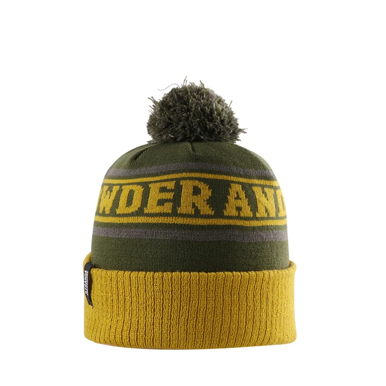 
OEM ODM High Quality Wholesale Custom Yellow Knitted Hat Beanie With Pom  (62149308646)