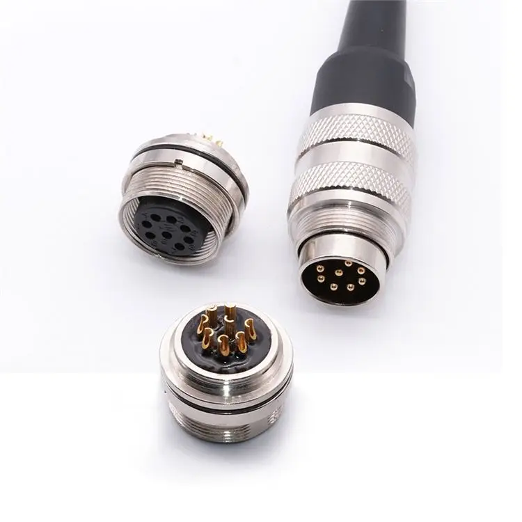 M12 M8 Electrical Wire Connector IP67 Male Waterproof 2 4 Pin LED Power Cable
