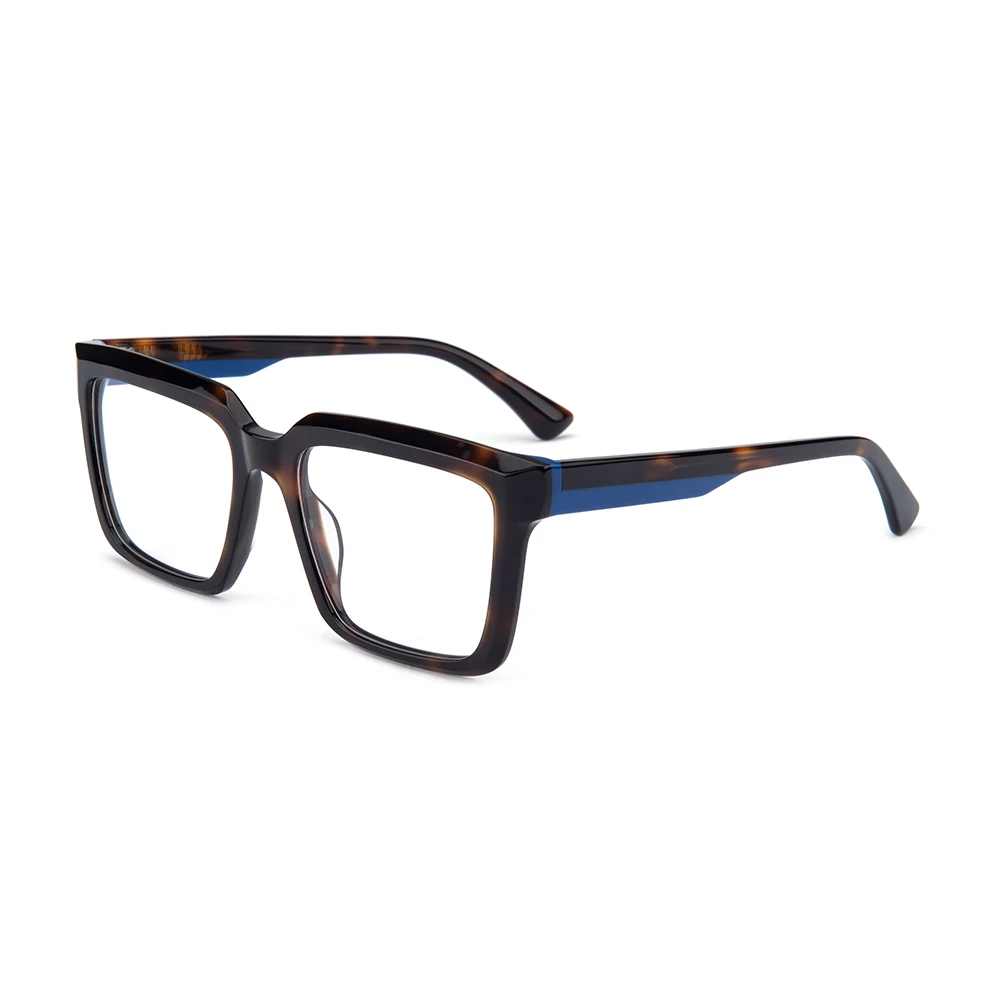 OEM Private Label Fashion Big Square Black Women Men Glasses Frame Acetate Laminated Eye Glasses For Men