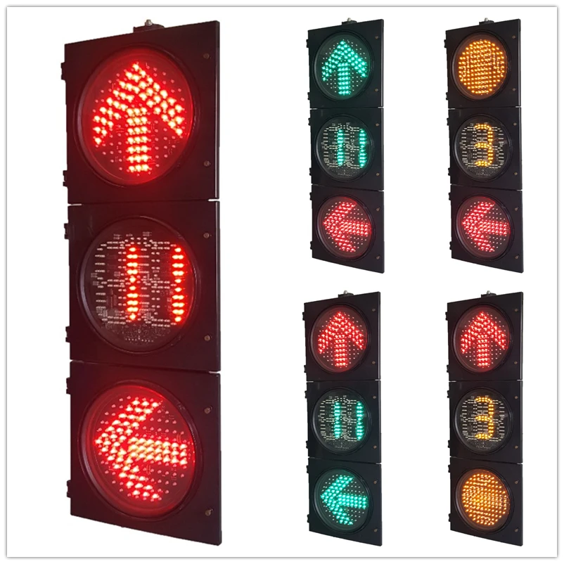 300MM 3-Aspect 2-Phase Arrow Ball Countdown Timer Road Traffic Light Manufacturer