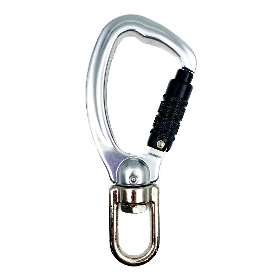 JRSGS Auto Locking Carabiner for climbing 25KN Aluminum swivel carabiner S7121TN