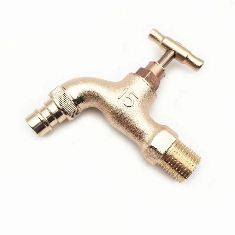 Traditional Design Forged Natural Color Outdoor Garden Hose Barb Thread zink Faucet For washing machine