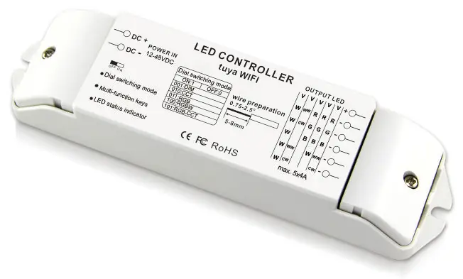 48V LED controller TUYA smart controller RGB RGBW and CCT 5 channels