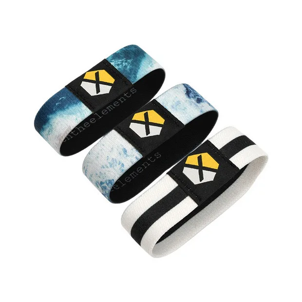 elastic fabric nfc213 nfc bracelets reusable NFC wrist band strap / Stretch Woven RFID Wristband